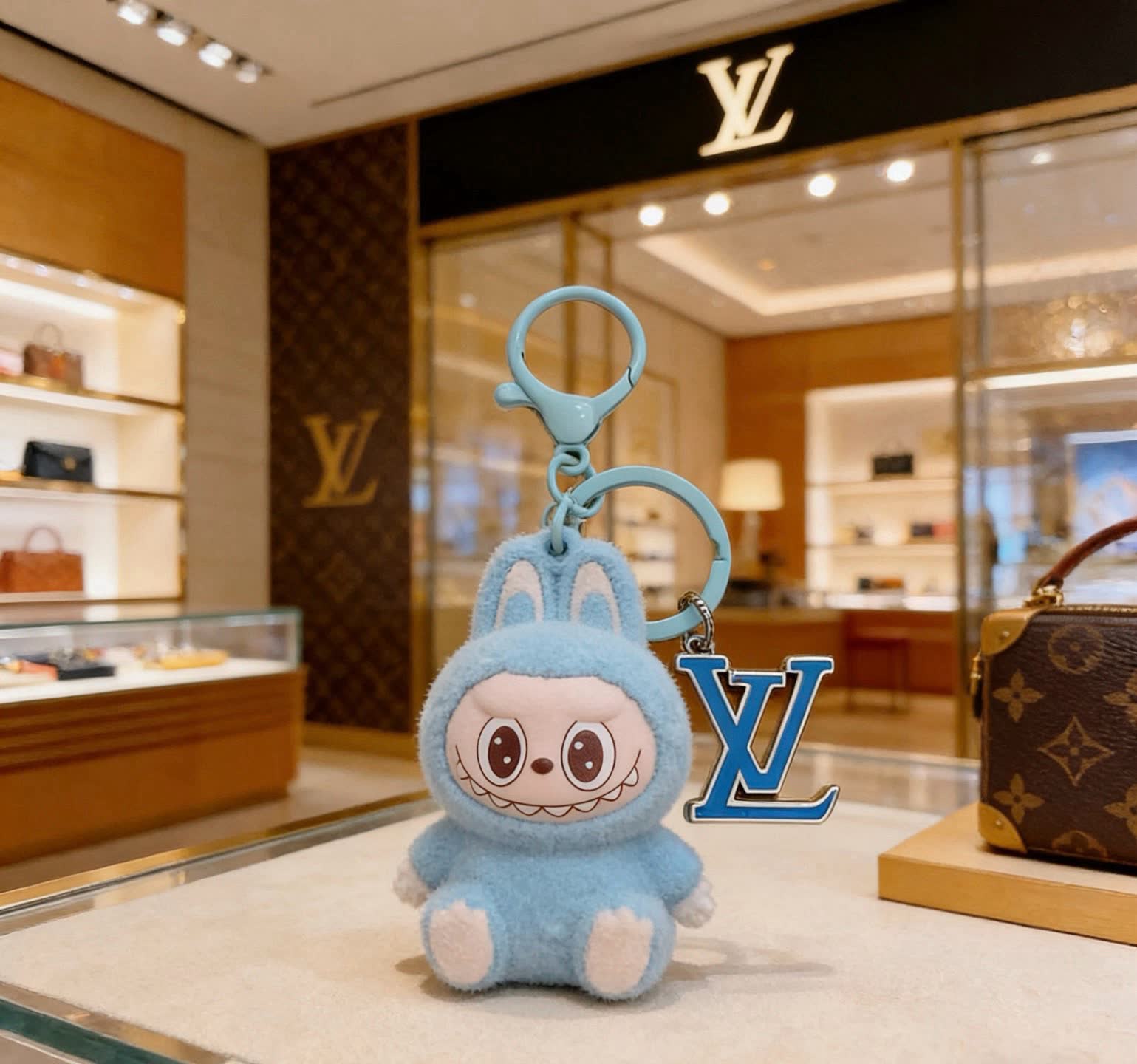Louis Vuitton Blue Monster Keychain